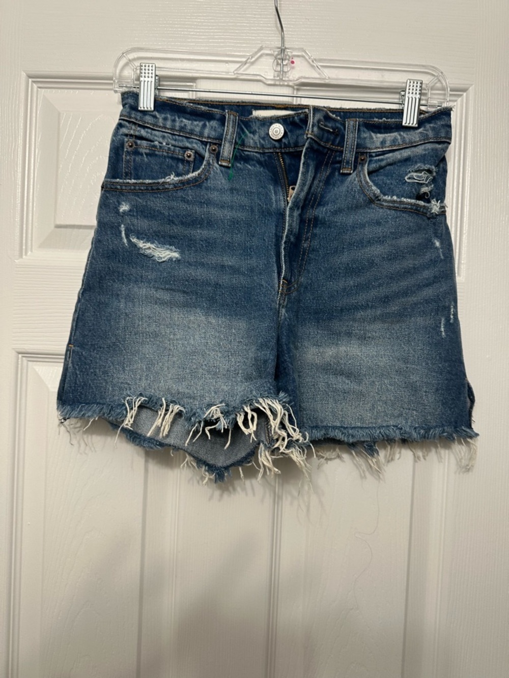 Abercrombie & Fitch The 4" Mom Short High Rise Denim Jean Curve Love Size 0/25